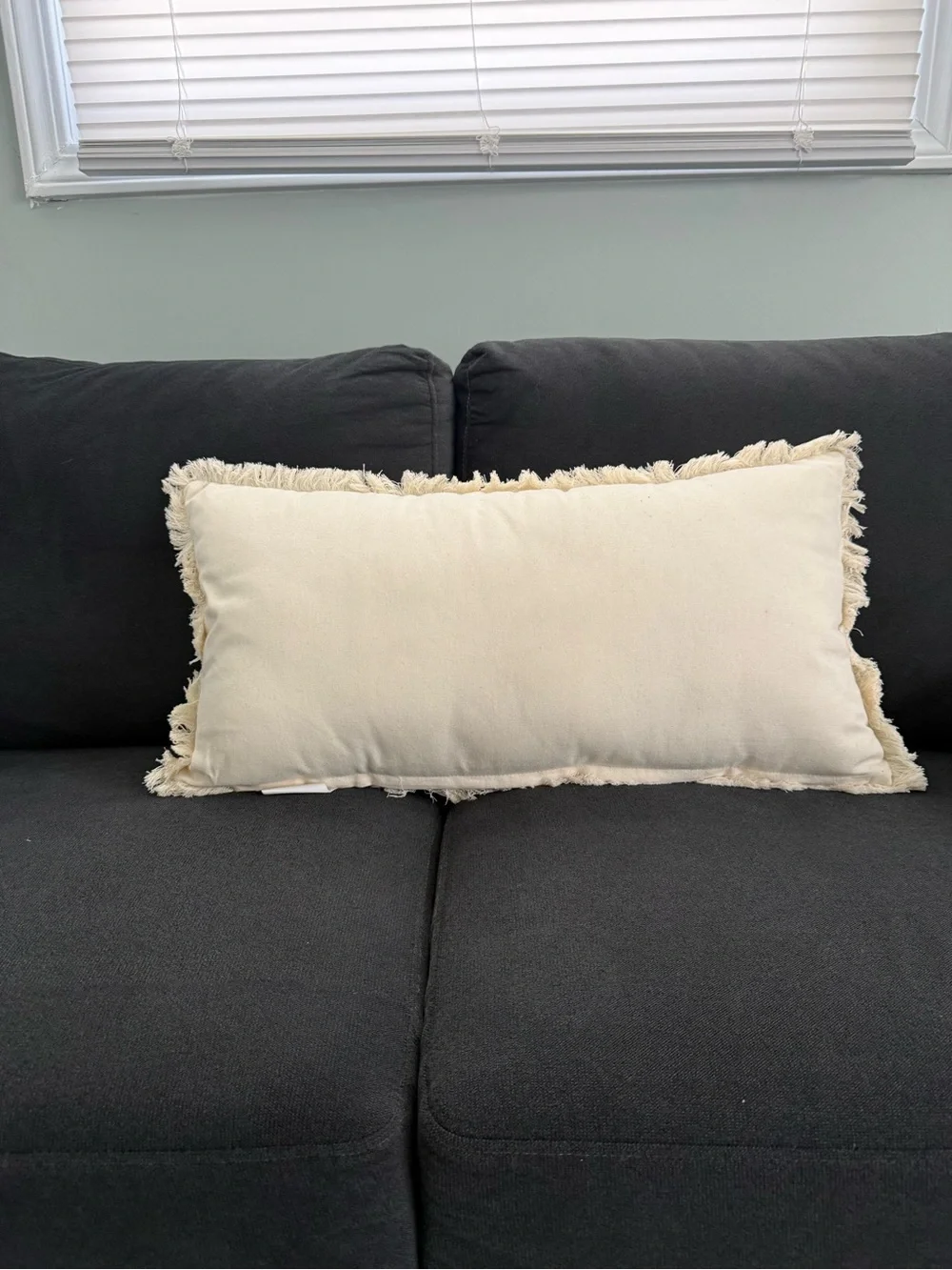 Cream Easter Fringe Pillow